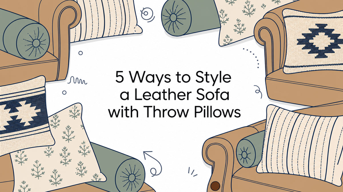 5 Ways to Style a Leather Sofa with Throw Pillows