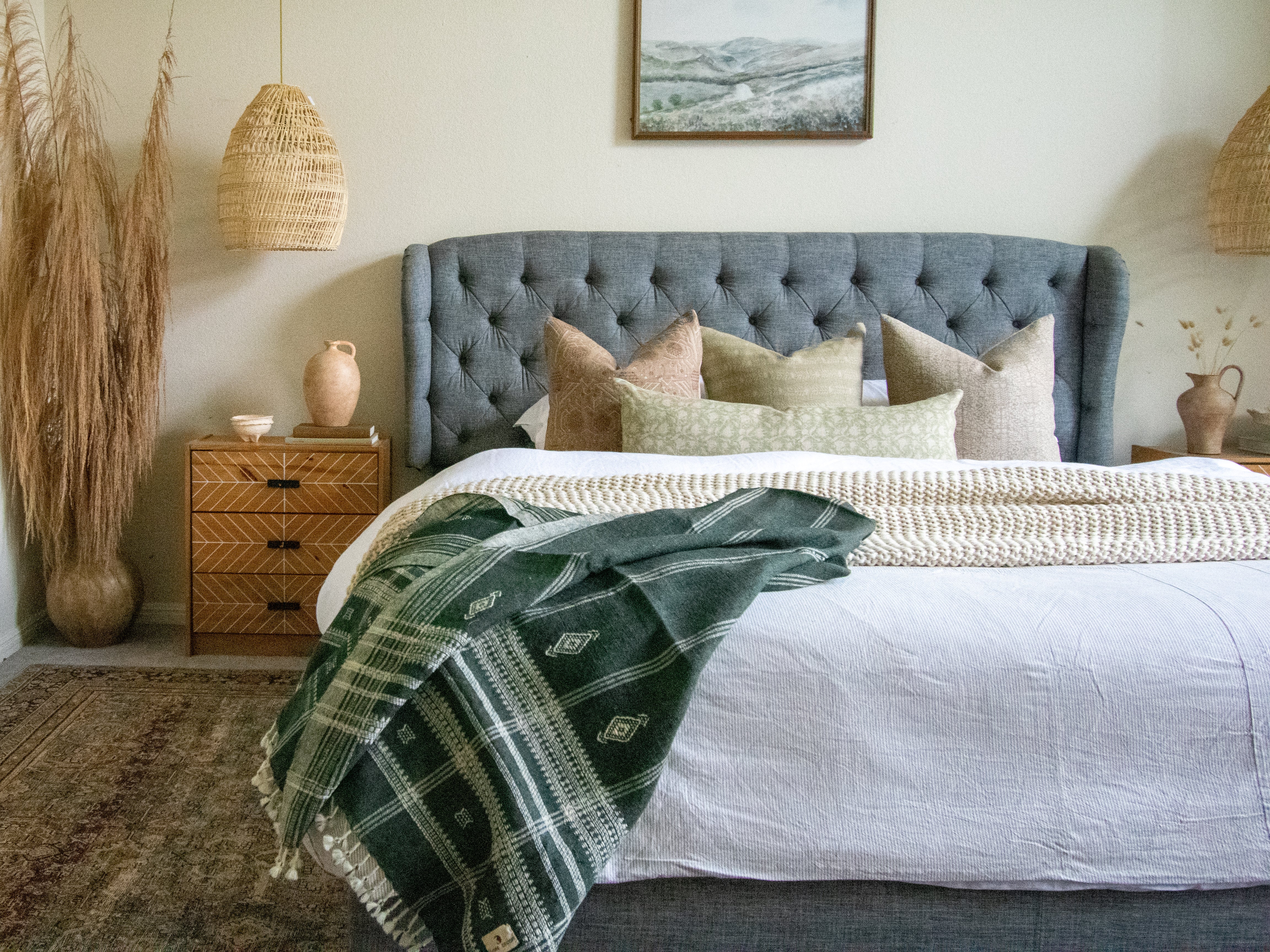 Indian Wool Blanket, Black Couch Throw, Large Couch Cover, Sofa Coverlet, Woolen Bedspread, Charcoal Bed Cover, New House Present - ONYX