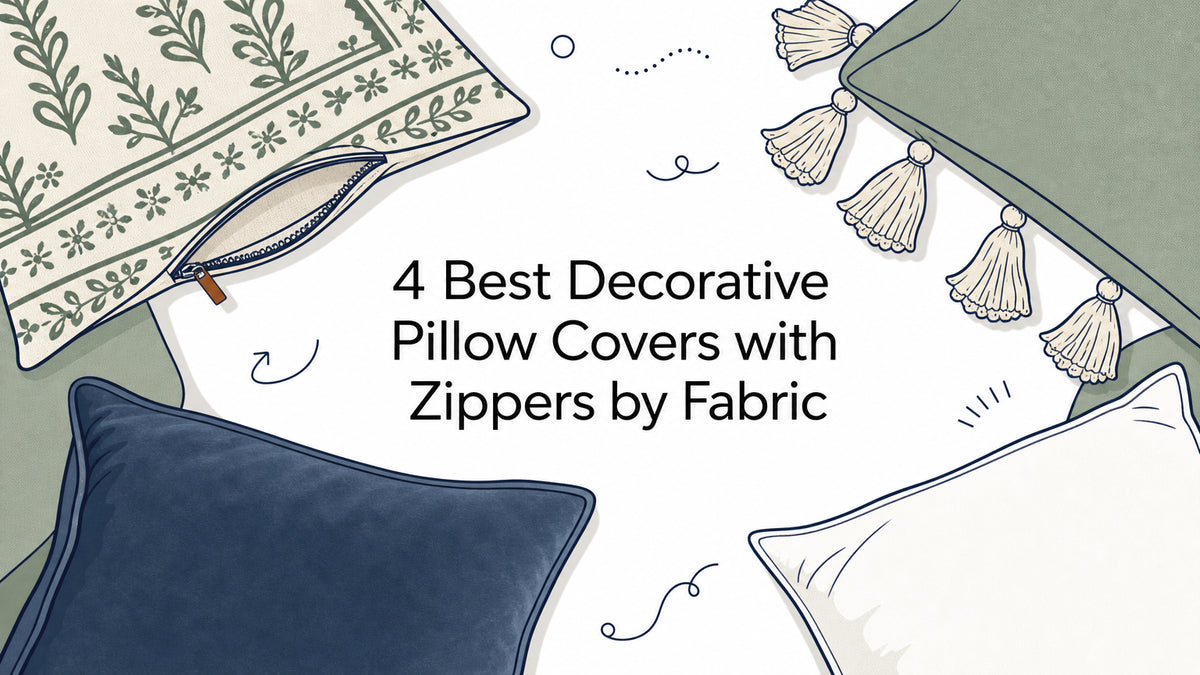 4 Best Decorative Pillow Covers with Zippers by Fabric