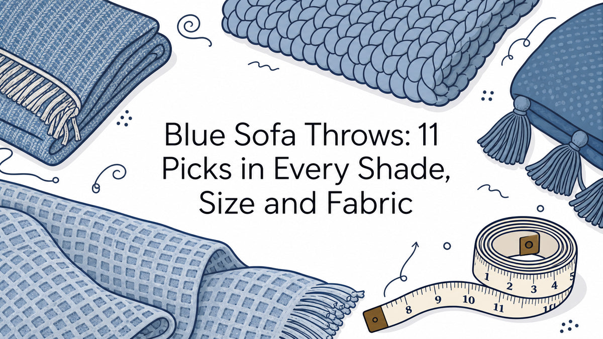Blue Sofa Throws: 11 Picks in Every Shade, Size and Fabric