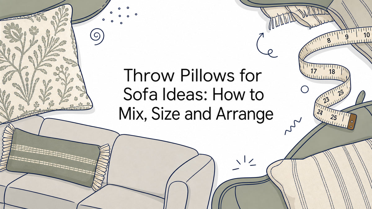 Throw Pillows for Sofa Ideas: How to Mix, Size and Arrange