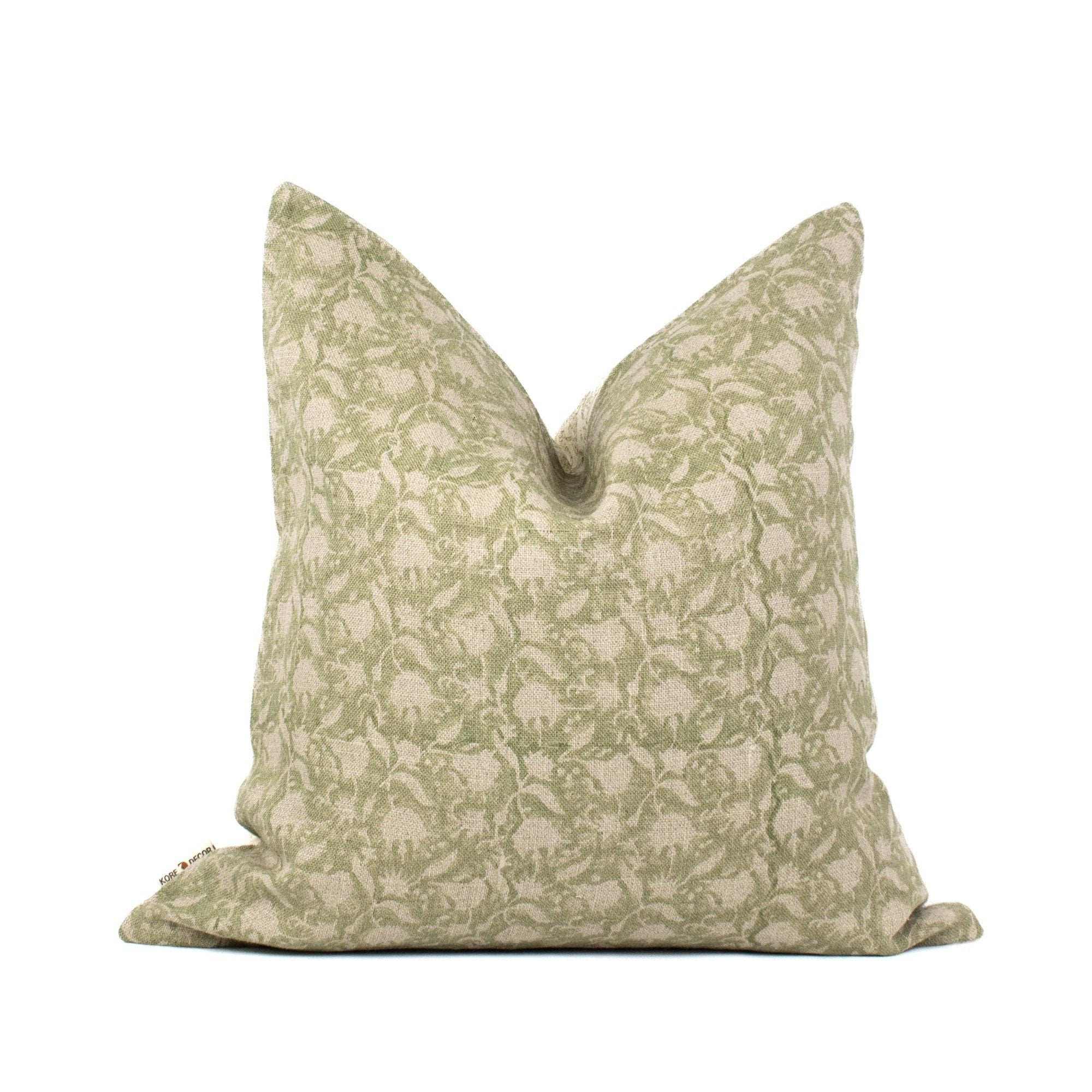 Hand Block Printed Cover, Linen Fabric, Indian Floral Or Geometric Cushion, Boho Lumbar Pillow Decor, New House Gift Ideas - URVI FOREST OL