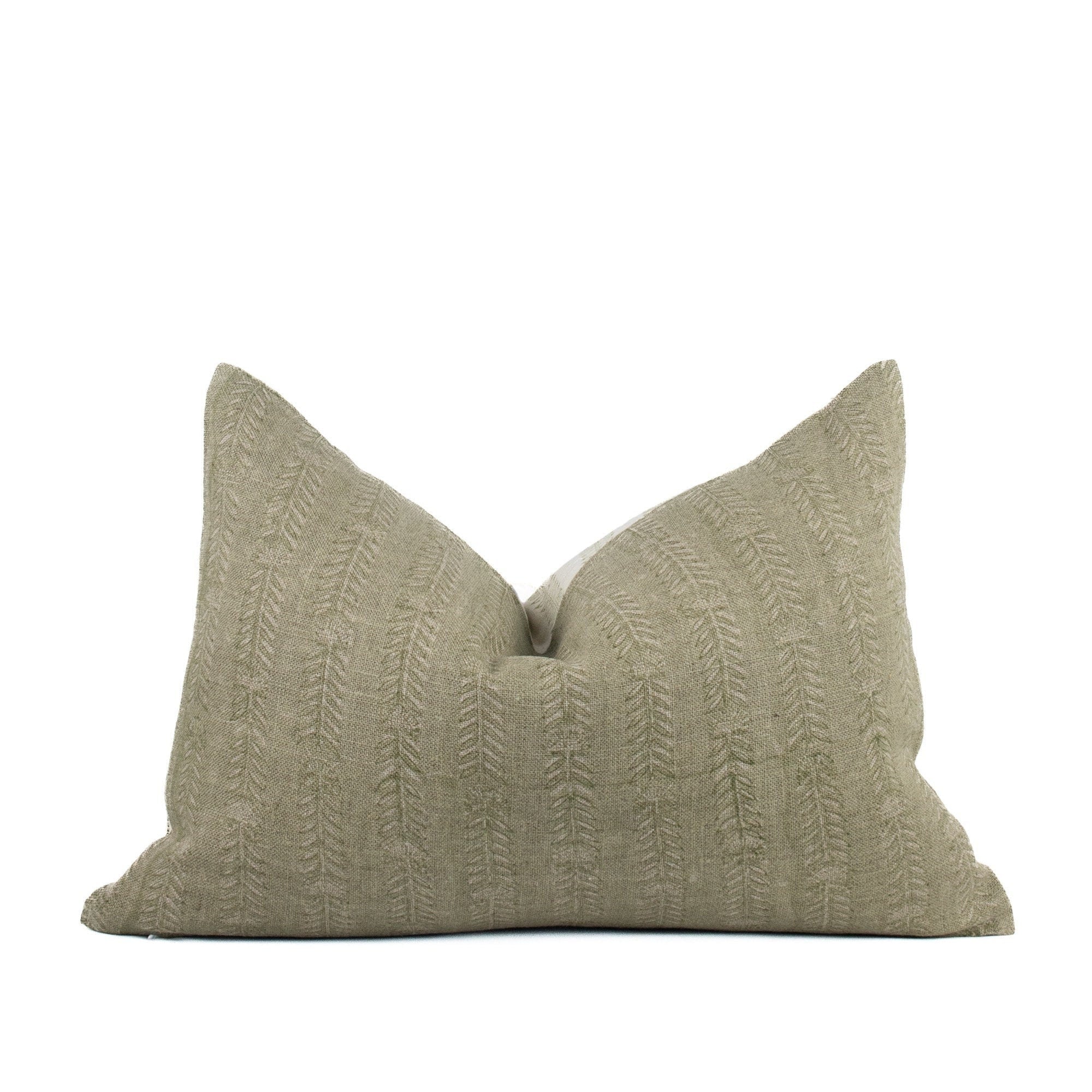 Earthy Tones Pillow Cases, Blockprinted Design, Indian Linen Cushion Cover For Couch, Bed Or Accent Use, Hand Printed Cover - BELA FOREST