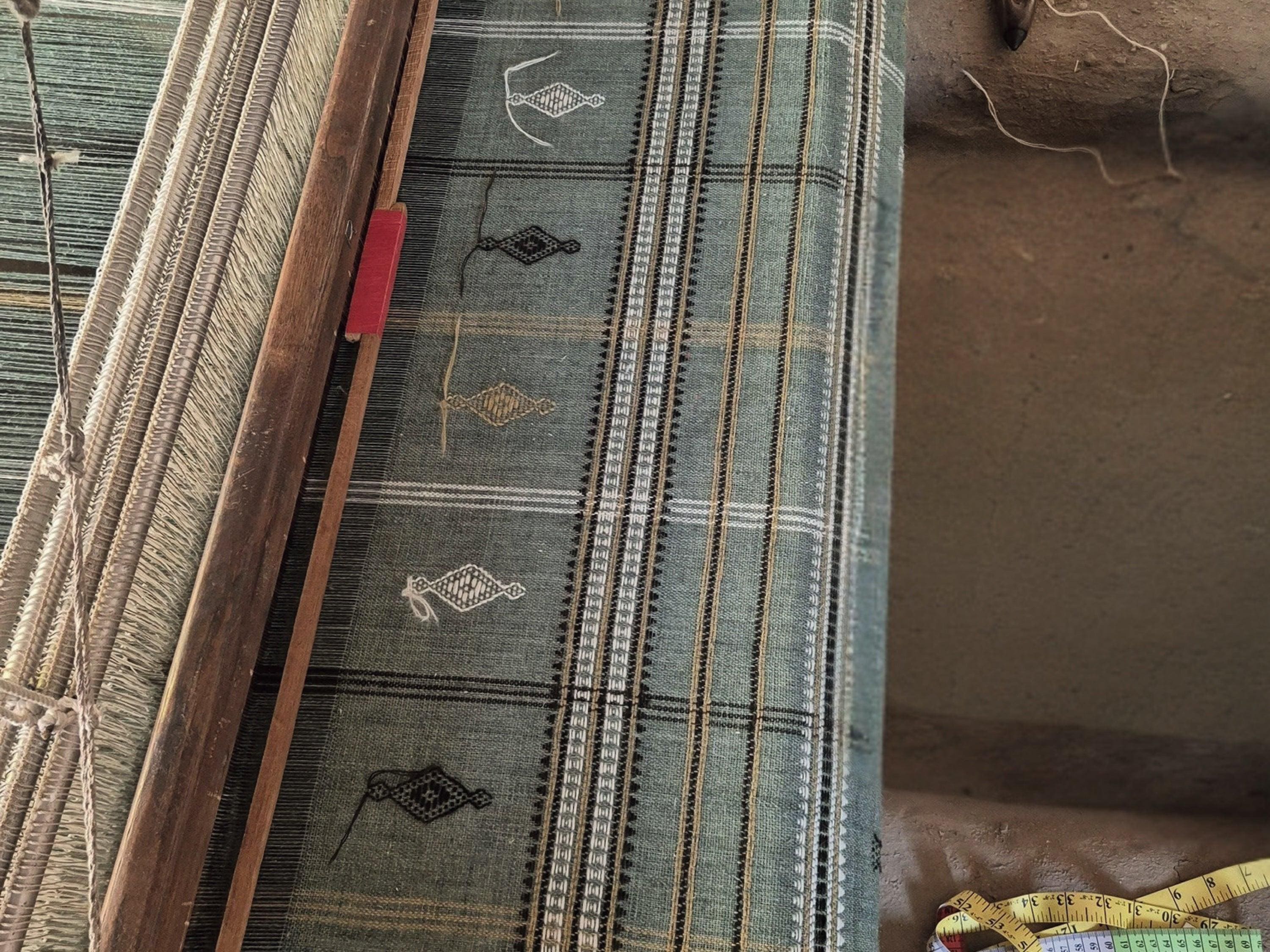 JADE - Indian Coverlet, Lightweight Blanket, Woolen Bedspread, Couch Blanket, Sofa Throw, Sage, Green, Bed Runner, New Home Present