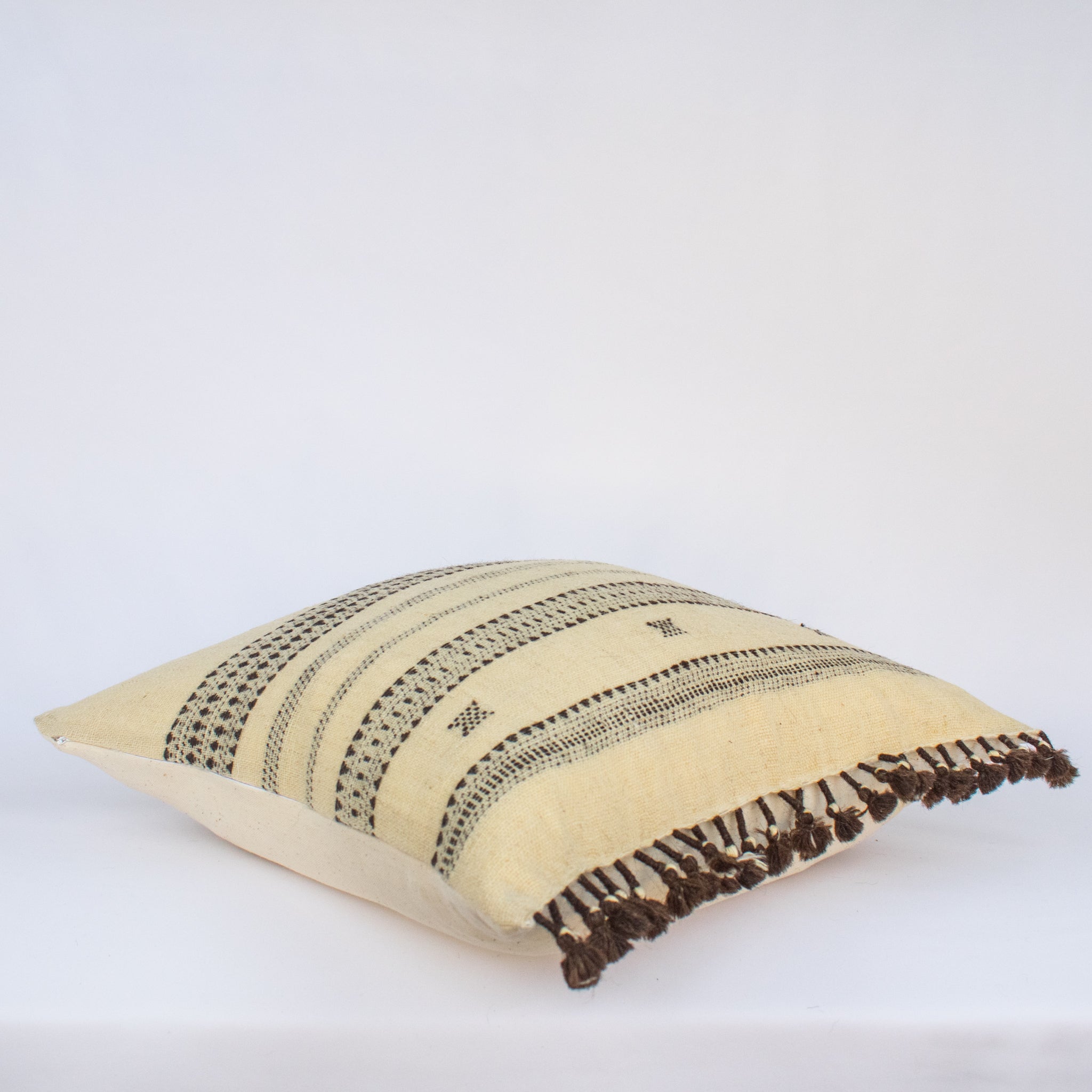 ivory tassels pillow